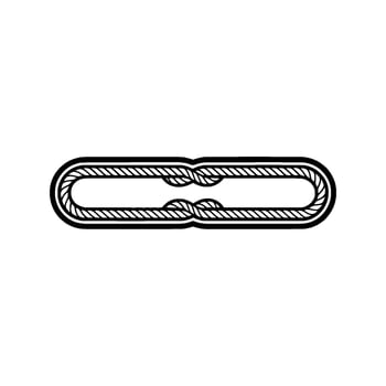 Intertwined Rope Minimalist Connection Symbol vector
