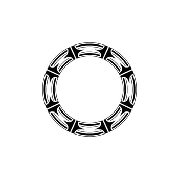 Tribal Circle Emblem, Minimalist - Geometric vector