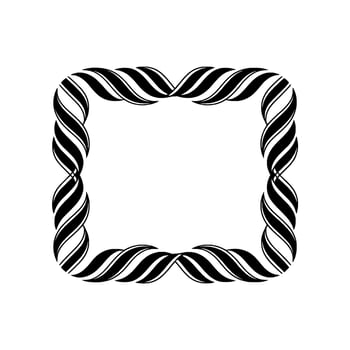 Abstract Swirl Frame, Minimalist, Elegant Border - Geometric vector