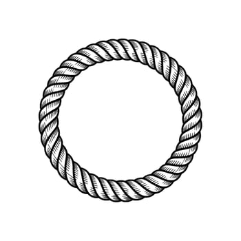 Intricate Rope Circle, Minimalist, Vintage vector