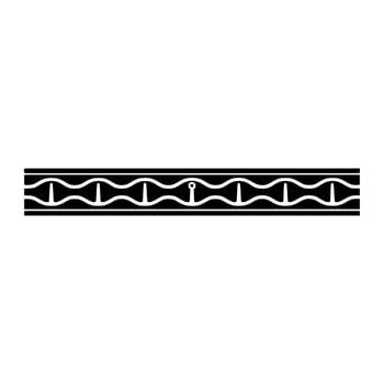 Stylized Wave Border, Minimalist, Geometric Pattern vector