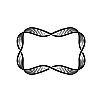 Elegant Woven Frame, Minimalist, Modern Element vector