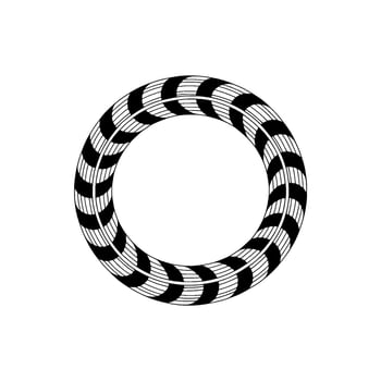 Abstract Circular Pattern, Dynamic Lines, Minimalist vector