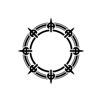 Stylized Celtic Circle Emblem, Mysterious Protective vector
