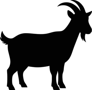 Goat silhouette clip art vector