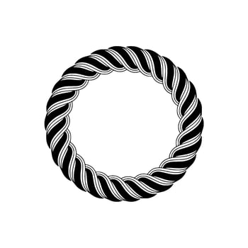 Abstract Spiral, Minimalist Circle, Black White, Monochrome vector