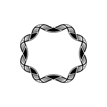 Intricate Woven Frame, Vintage, Minimalist Ornament vector