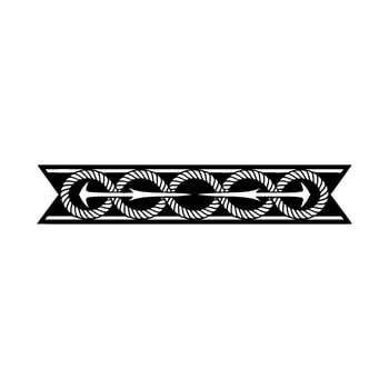 Nautical Knot Border, Geometric, Vintage Style vector