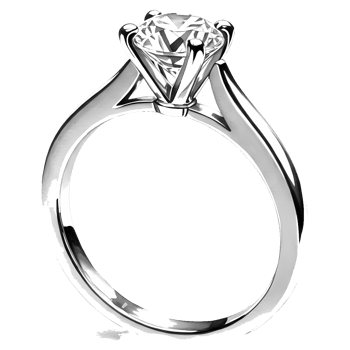 Sparkling diamond solitaire ring crafted with precision on a transparent background, ideal for jewelry showcases and elegant design projects. png