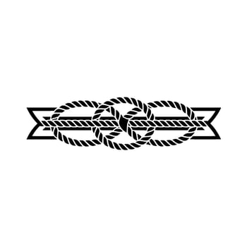 Nautical Knot Emblem, Classic Maritime Symbol vector