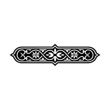 Intricate Ornamental Divider, Vintage Style - Floral vector