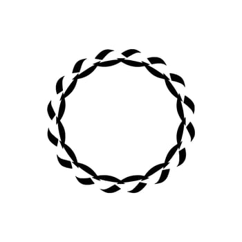 Abstract Ribbon Frame, Minimalist, Circular Motif, Braid vector