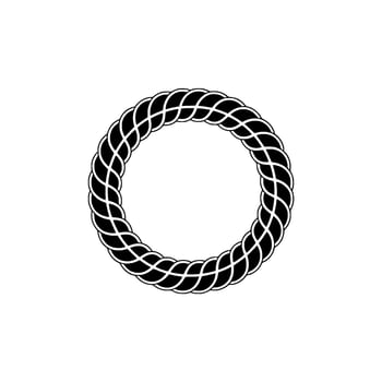 Intertwined Knot, Minimalist Circle, Abstract vector