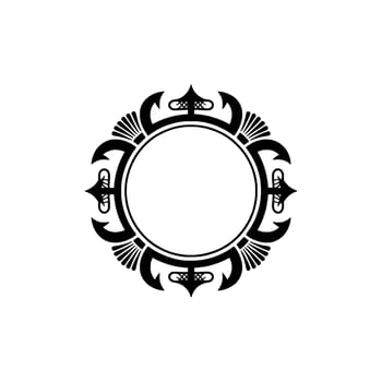 Ornate Black Frame, Vintage, Decorative Border vector