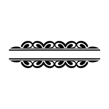 Elegant Swirl Border, Decorative Divider, Vintage vector