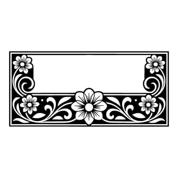 Elegant Floral Border Frame, Vintage - Ornamental vector