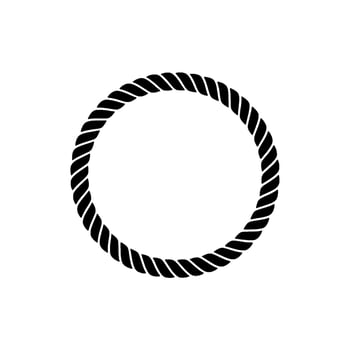 Minimalist Rope Circle, Abstract Loop, Circular Motif vector