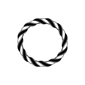 Spiraling Knot Minimalist Black White Circle vector