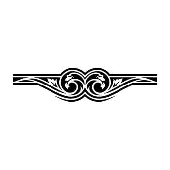 Intricate Swirl Border, Vintage Decorative Element - Floral vector