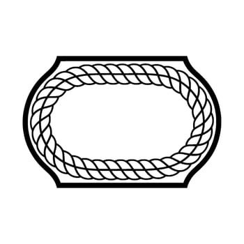 Elegant Rope Frame, Minimalist, Vintage Aesthetic vector