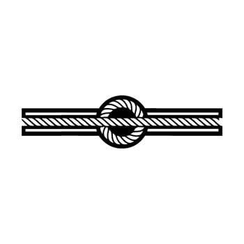 Intertwined Strength Nautical Knot Symbol vector