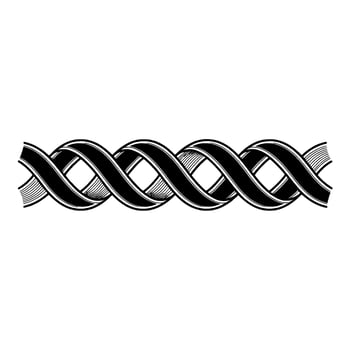 Elegant Spiral Border, Vintage Illustration, Minimalist vector