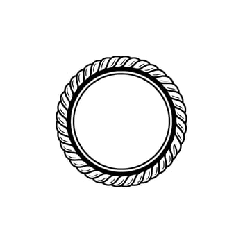 Intricate Rope Circle, Minimalist , Nautical Motif vector