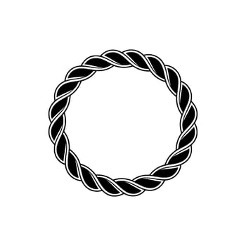 Intricate Rope Circle, Minimalist, Symbolic Loop vector