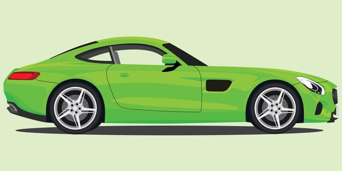 3D Style Car Illustration vector