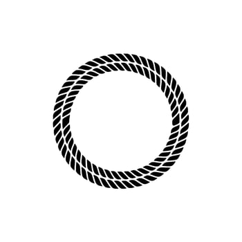 Minimalist Rope Circle, Circular Emblem, Modern vector