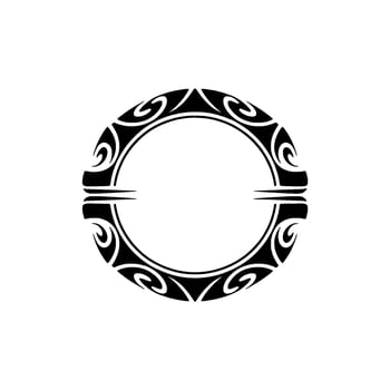 Tribal Circle Ornament, Intricate Black, Decorative vector