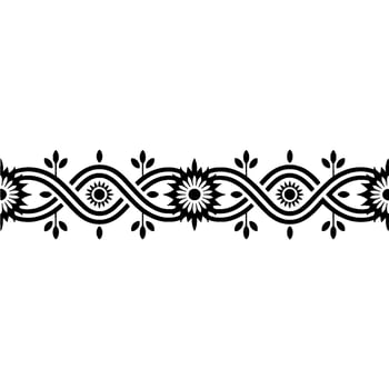 Intricate Floral Border, Vintage, Decorative Element - Swirl vector