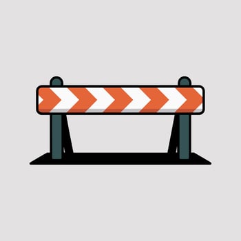 Safety Barrier with Striped Pattern vector