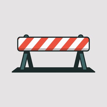 Traffic Road Barrier in Clean Illustration vector