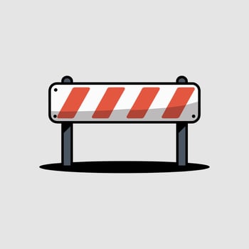 Flat Road Obstruction Used in Construction Zones vector