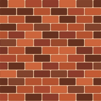Flat Illustration of a Brick Wall Pattern vector