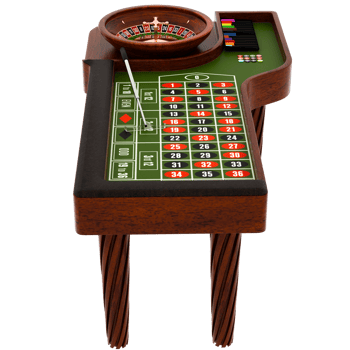 3d render casino roulette table with chips with transparent background png