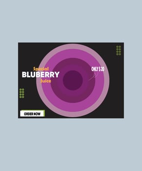 Bluberry juice poster design vector