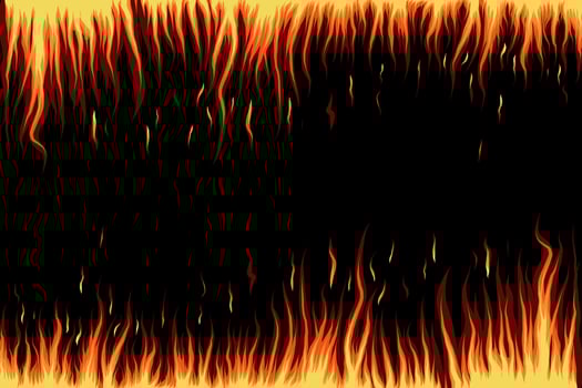 Bright fiery illustration background vector