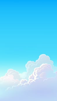 Clouds in a bright blue sky vector
