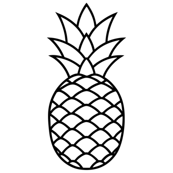 pineapple sketch on transparent background png