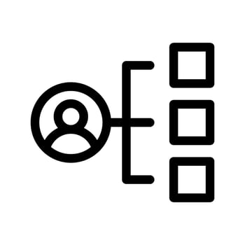 Illustration of Management Line Icon vector