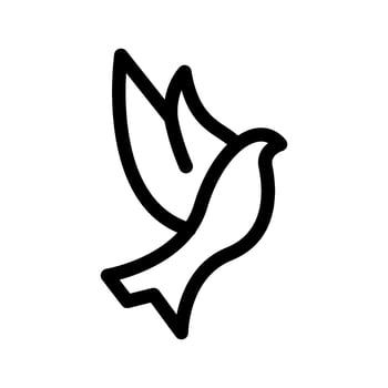 Illustration of Dove Line Icon vector