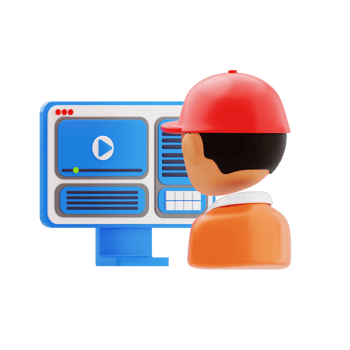 Editor 3d icon. editor working on computer png