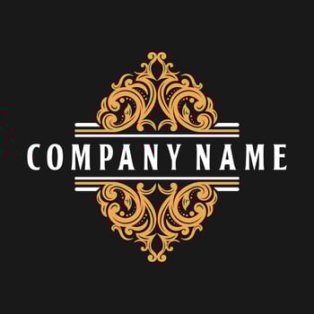 Vintage Retro Golden Decoration Royal Border Badge Emblem Labels Logo Design vector