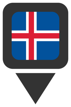 Iceland Location icon mark illustration png