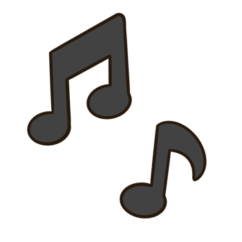 Two musical notes icon transparent background png