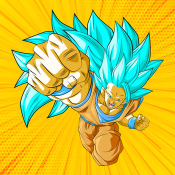 Goku Super Saiyan 3 Blue Punch vector