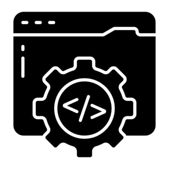 Unique icon of web development vector