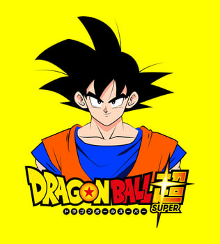Goku logo blue and orange suit vector